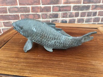 Wonderful Vintage Japanese Brass / Bronze Koi Fish - Lovely Time Worn Patina - Very Nice Vintage Piece