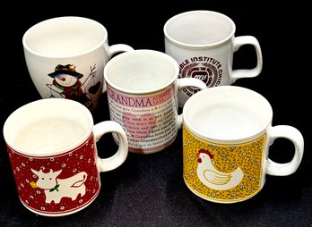Vintage Grouping Of Assorted Coffee Mugs
