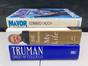 Book Lot Mayor Edward I Koch, Bill Clinton My Life, Truman By David McCullough