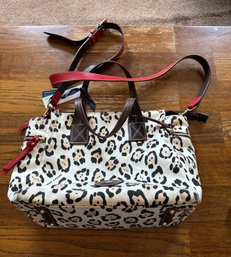 Brand New Dooney & Bourke Long Sleeve Bag With Two Side Zippers & Middle Zipper