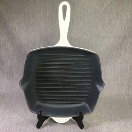Fantastic Le CREUSET White #26 Grill Pan - Cast Iron / Enamel - Made In France - New Retail Price Is $235