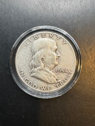 1954-D Silver Benjamin Franklin Half Dollar