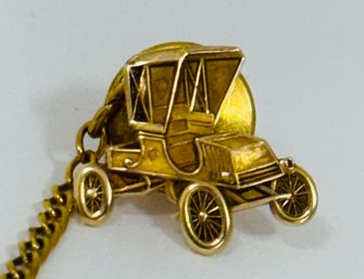 14K GOLD VINTAGE CAR TIE TACK