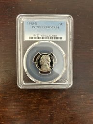 Beautiful 1995 S San Francisco Jefferson Nickel PCGS PR69DCAM