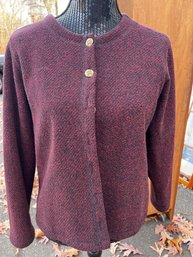 LLBean Women's Buttoned Fleece Knit Sweater