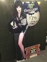 Coors Light And HBO Elvira Cardboard Stand Up Display