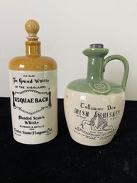 Vintage Stoneware Whisky Jugs