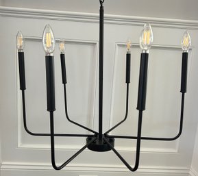 6 Arm Black Chandelier