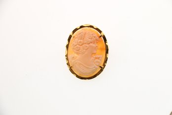 Sterling Silver Cameo Pin Brooch