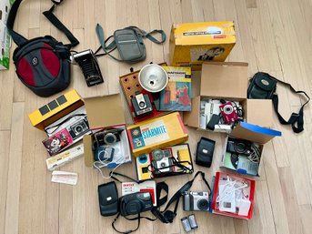 Variety Of Vintage Film & Digital Cameras