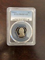 Beautiful 1996 S San Francisco Jefferson Nickel PCGS PR69DCAM