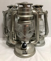 Three Old Brooklyn Lanterns - All Work, One Needs Batteries