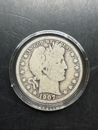 1907-O Silver Barber Half Dollar