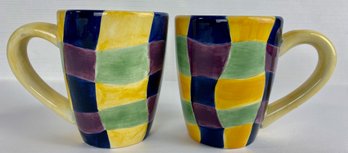 Hand Painted Chromatique Mugs (2)