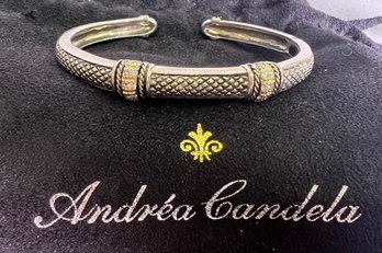 Andrea Candela Sterling And 18K Gold Cuff Bracelet