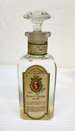 Early 1900's Klytia Corporation Of France- Beauty Lotion No. 34 With Intact Labels