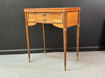 A Fantastic Mid-Century 'Cosmopolitan' Singer Sewing Cabinet With Turquoise Machine