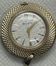 Vintage Circa 1960s BULOVA Pendant Watch- Mechanical Manual Wind Movement- Worn Around The Neck