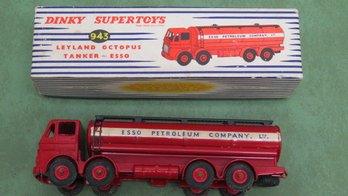 Old Dinky Toys Leyland Octopus Esso Tanker With Box Amazing Condition