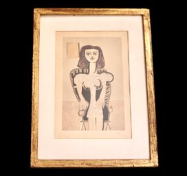 Pablo Picasso Ragazza Sed Uta 1955 Framed Print 21 Of 100