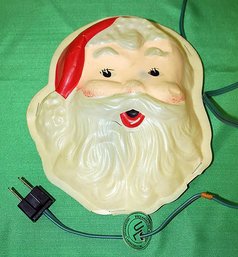 Early 20th Cent Blow Mold Santa Wall-Hanging Light