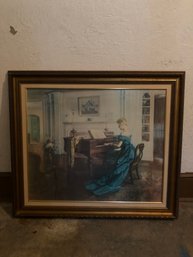 Framed Print Of A Women Playing The Piano