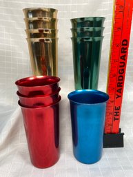 11 MCM Anohue Colorful Aluminum Tumblers Cups 4.75'