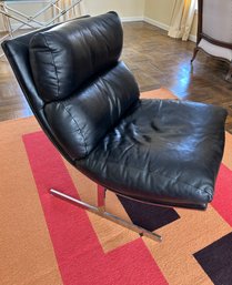 Kipp Stewart For Directional / Custom Craft Leather And Chrome Arc Chair