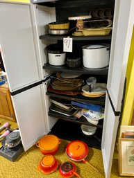 Kitchen Ware Including Le Creuset Cuisinart And Belgium ( NO CABINET)