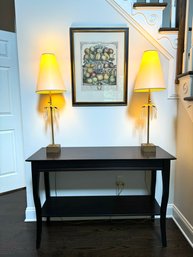 Petite Console Table In Ebony Finish