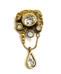 Vintage Patricia Locke Crystal Ornate Pin/brooch