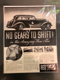 Vintage 1934 Reo Motor Cars Print Ad