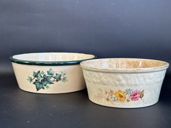 A Pair Of Vintage Pottery Bowls