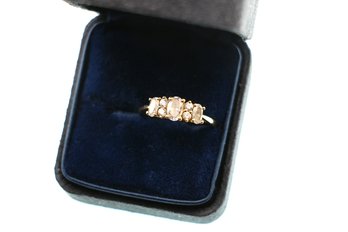 14k Yellow Gold Cz Ring Size 7