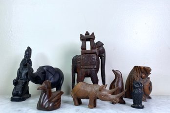 Exotic And Ironwood African And Middle Eastern Figural Statuary