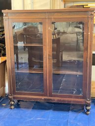 Antique Bookcase With Glass Doors