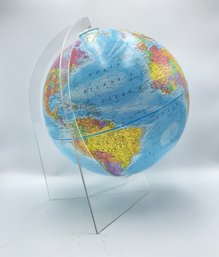 Vintage 12-Inch Globemaster Globe On Acrylic Stand