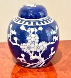 Chinese Blue And White Prunus Ginger Jar