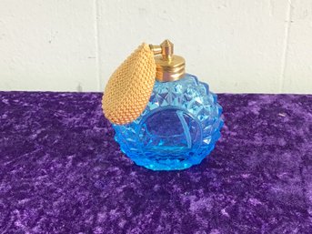 Vintage Blue Glass Perfume Bottle