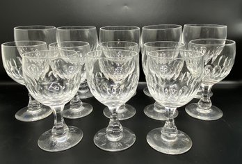 13 Vintage Crystal Wine Glasses In 2 Sizes