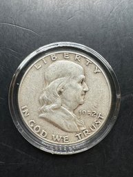 1952 Benjamin Franklin Silver Half Dollar