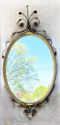 Neoclassical Style Mirror With Gilt Wood, Metal And Gesso Detailed Frame