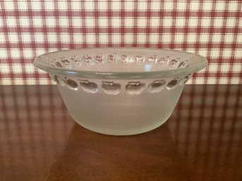 Apple Frosted Glass Bowl