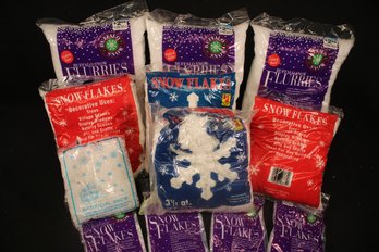 Twelve Bags Of New Artificial Snow And Glitter