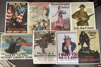 WWI Ad Poster Prints (1 Of 9 Lots)