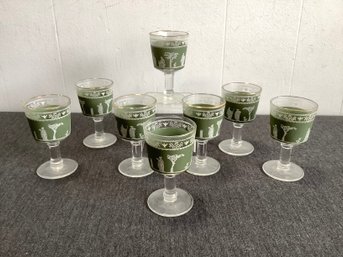 Wedgwood Jasperware Hellenic Jeanette Green Greek Glasses