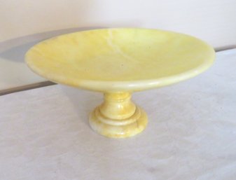 Yellow Marble Stone Cake Stand Pedestal