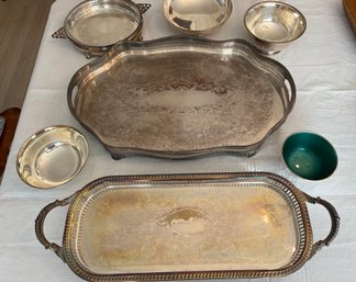 7pc Silver Plate Lot - Platters, Bowls - Towle, Crescent, F.B. Rogers, W&S Blackinton