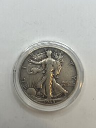 1945-S Walking Liberty Silver Half Dollar