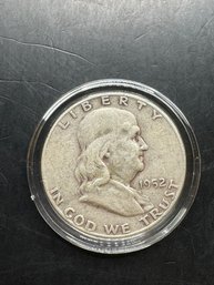 1952-S Benjamin Franklin Silver Half Dollar